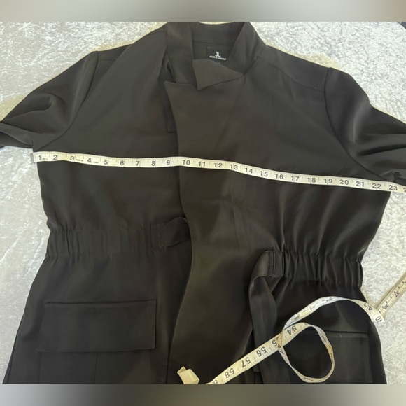 🖤 Jules & Leopold Tie-Waist Blazer Jacket – Black (Size Large) - Picture 5 of 6